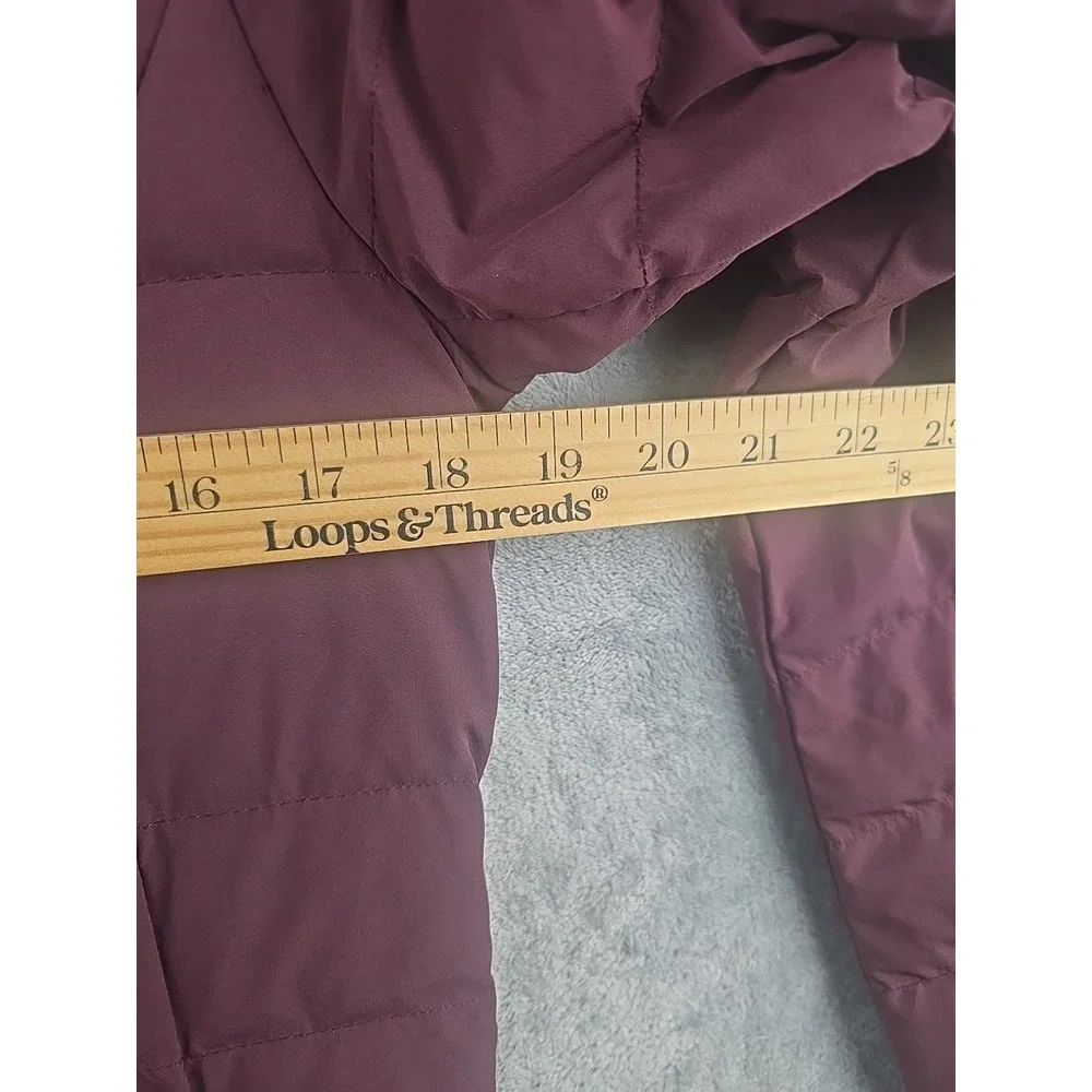 MICHAEL KORS Hooded Packable Puffer Jacket Womens Size S Purple Designer - Picture 11 of 11